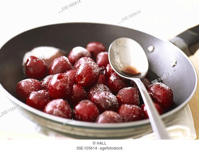 pan-fried cherries