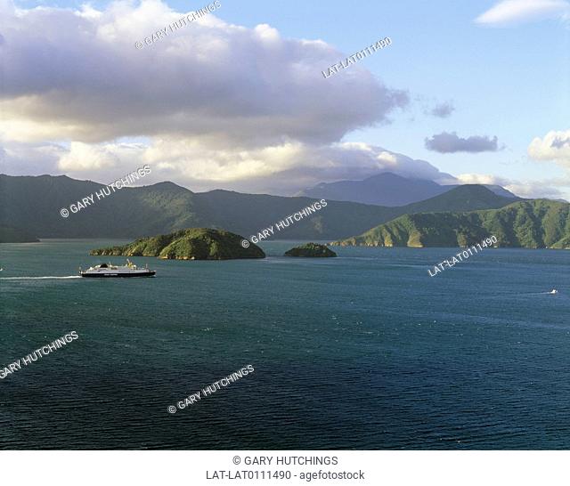 The Marlborough Sounds are an extensive network of sea-drowned valleys, created by a combination of land subsidence and rising sea levels