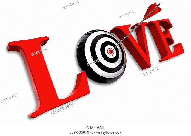 love red word and conceptual target