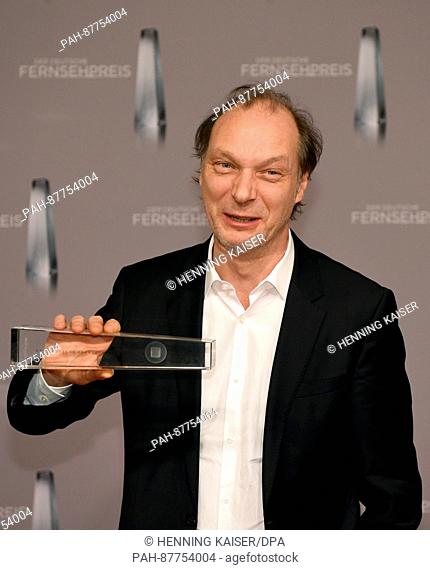 Winner of the 'Best Actor' award, Martin Brambach, at the 2017 German Television Awards in Duesseldorf, Germany, 02 February 2017