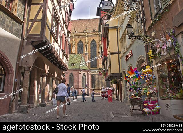 Colmar, Old city street view, France, Europe
