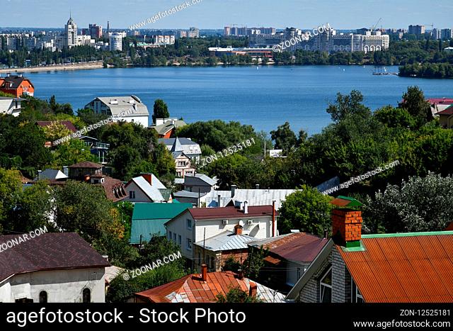 View of the city of Voronezh and the river in Russia