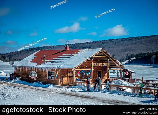 beautiful nature and scenery around snowshoe ski resort in cass west virginia