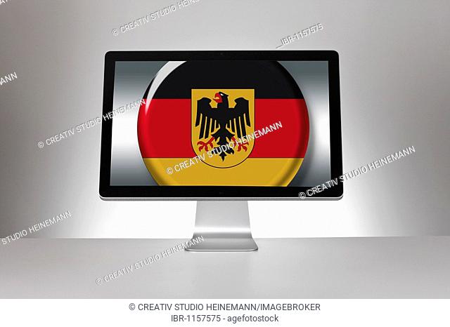 Screen, flag of Germany, German Federal Eagle