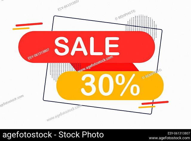Abstract web banner, business card, template SALE 30 PERCENT - Vector illustration