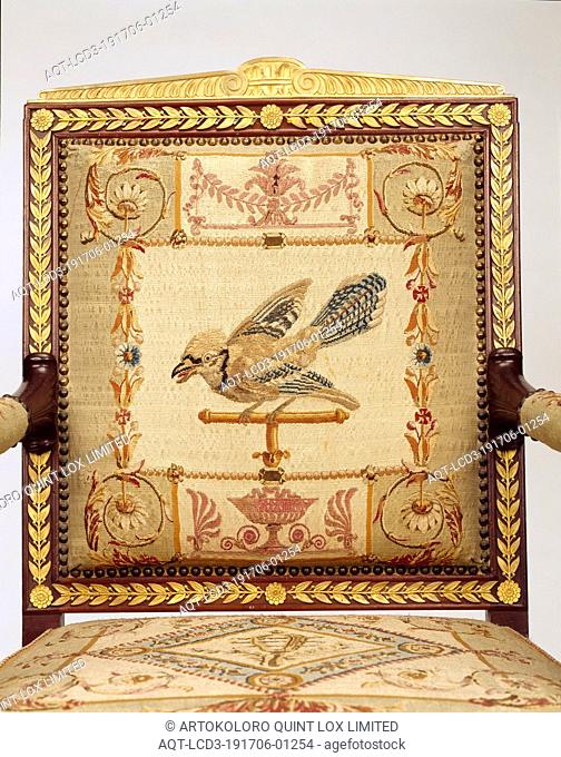 One Armchair, Frames attributed to François-Honoré-Georges Jacob-Desmalter (French, 1770 - 1841), Tapestry upholstery by the Beauvais Manufactory (French
