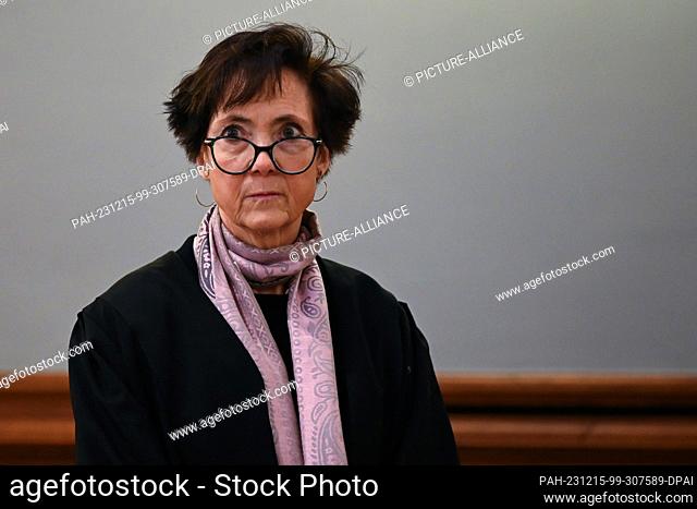 15 December 2023, Saxony, Leipzig: The defendant's lawyer, Sylvia Heenemann-Weiland, before the start of the trial. Six months after the brutal killing of a...
