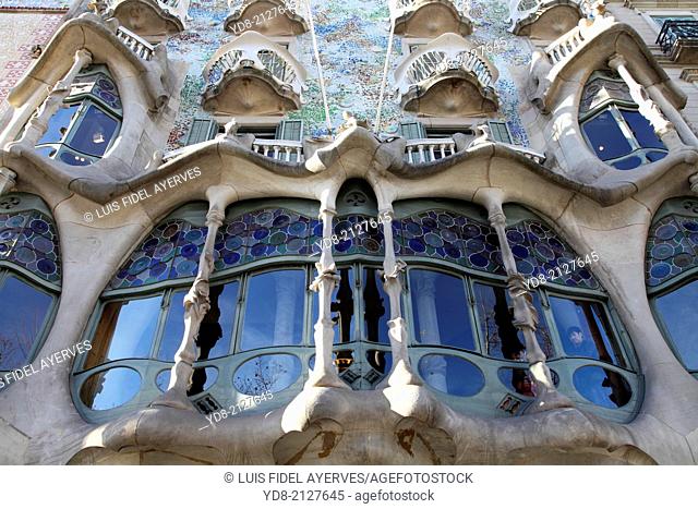 Batlló House, by Gaudí. Barcelona. Spain