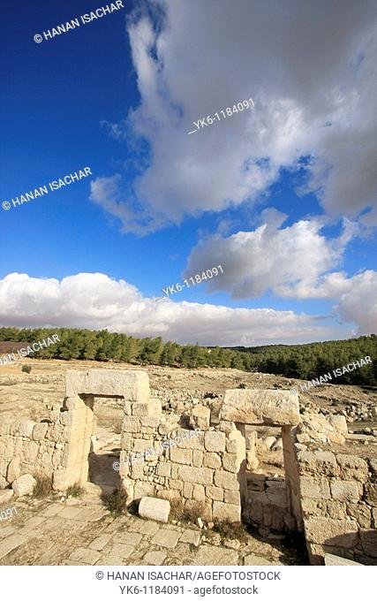 Israel, Southern Hebron Mountain, the ancient Synagogue at Hurvat Anim