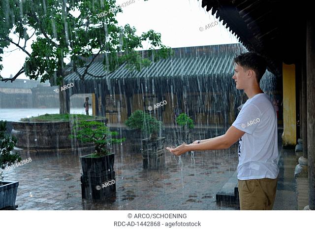 Regen, Purpurne verbotene Stadt, Kaiserstadt, Hue, Vietnam