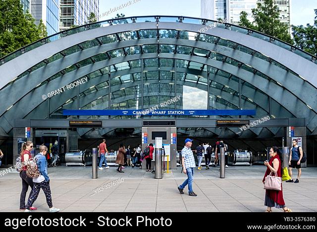 The Entrance To Canary Wharf Underground Station, London, England