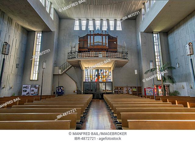 Organ gallery, neo-baroque parish church St. Wolfgang, Haidhausen, Munich, Upper Bavaria, Bavaria, Germany