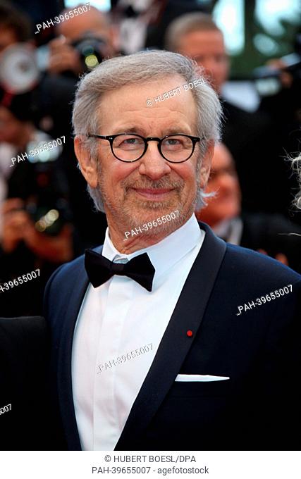 Director Steven Spielberg attends the premiere of ""Inside Llewyn Davis"" during the the 66th Cannes International Film Festival at Palais des Festivals in...