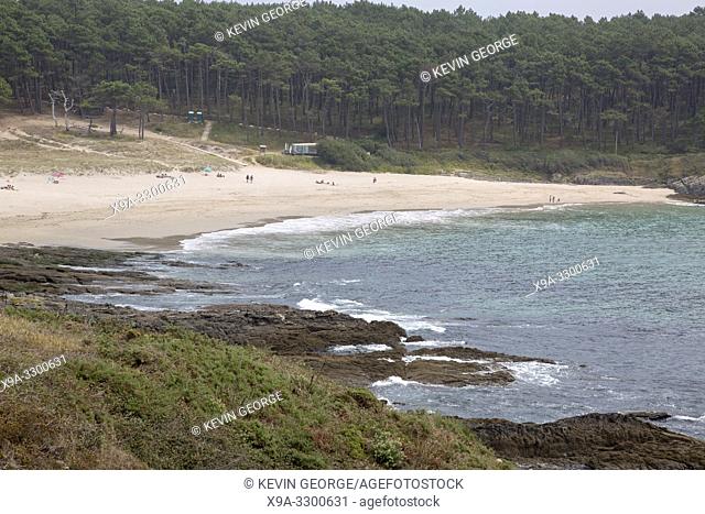 Melide Beach, Pontevedra, Galicia, Spain