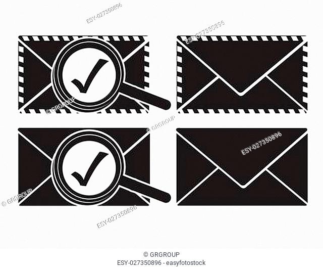 mail design over gray background vector illustration