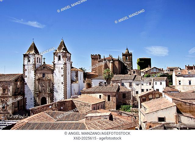 Caceres old town view
