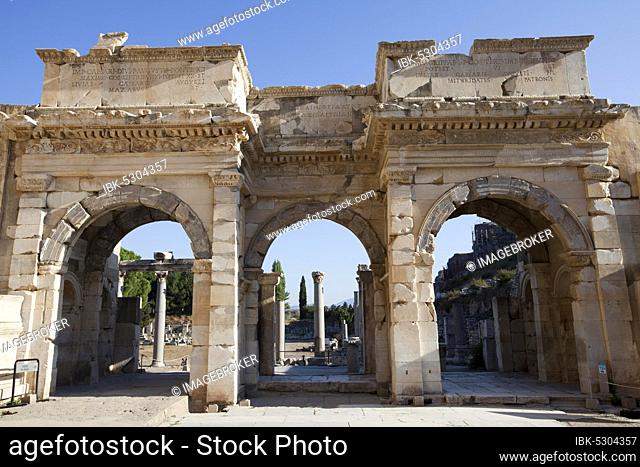 The Gates of Mazaeus and Mithridates, Ephesus, Izmir, Turkey, Asia