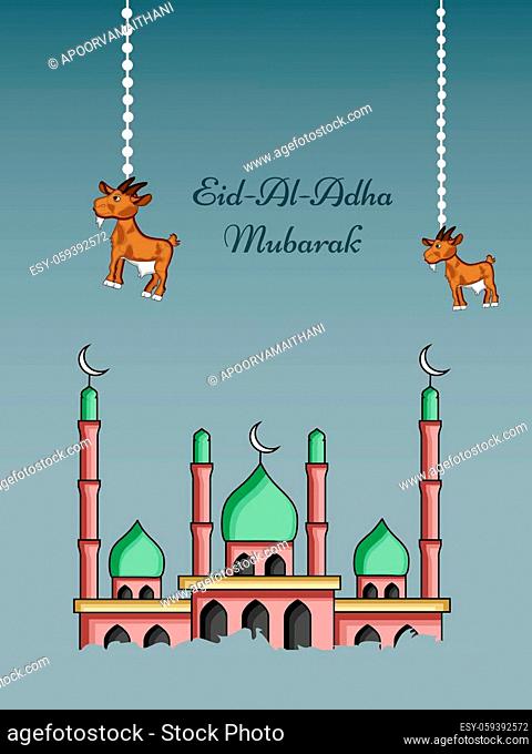 illustration of Muslim festival Eid Al Adha Mubarak