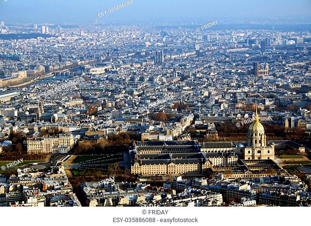Aerial view at Paris