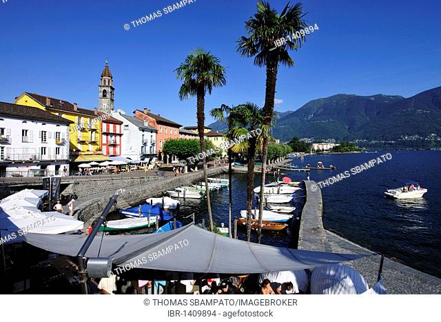 Ascona on Lago Maggiore, Lake Maggiore, Canton of Ticino, Switzerland, Europe