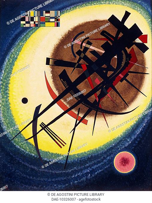 In a bright oval, 1925, by Wassily Kandinsky (1866-1944), oil on cardboard, 73x59 cm. Russia, 20th century