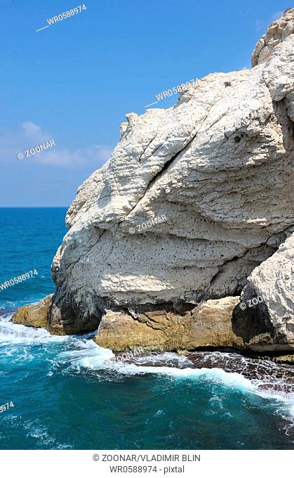 The white chalk cliffs of Rosh ha-Hanikra