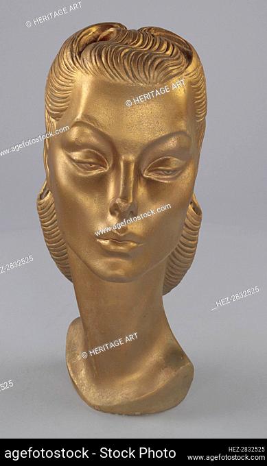 Female mannequin head from Mae's Millinery Shop, 1941-1994. Creator: Unknown