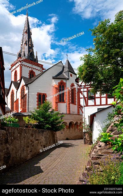 Parish church Saint Martin, historic site of Ediger-Eller, Moselle, Germany