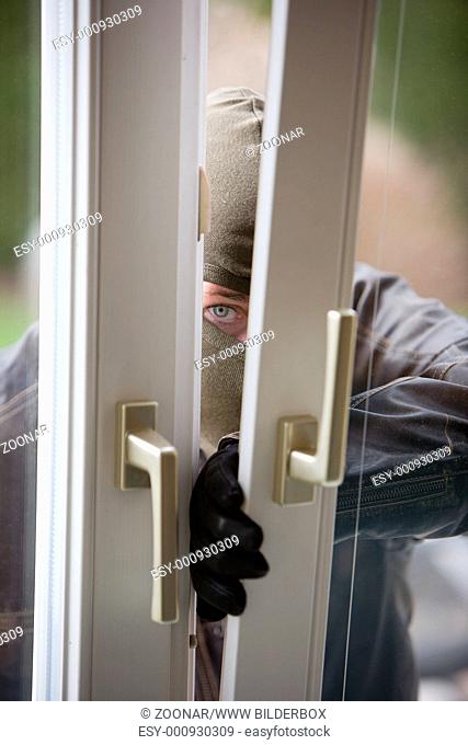 Burglar at a window