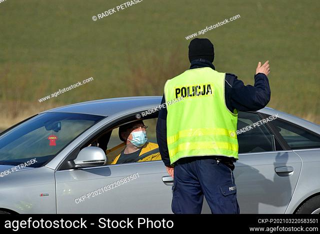Traffic complications were caused by a protest by Polish drivers on March 22, 2021 on the Czech-Polish border in Hradek nad Nisou, Liberec Region