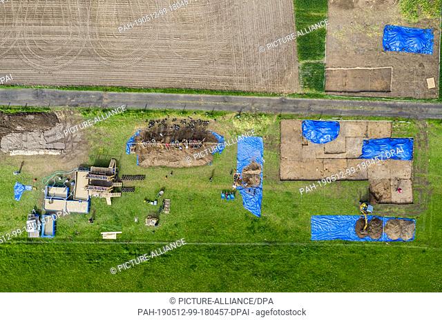 07 May 2019, North Rhine-Westphalia, Münster: Soldiers and archaeologists of the US Army are currently searching Münster for traces of missing Americans from...