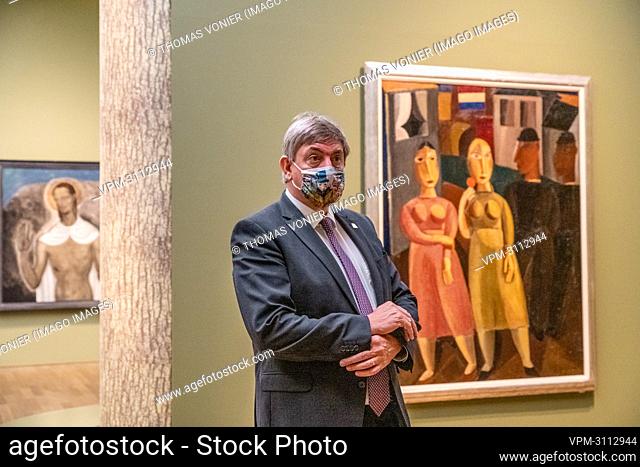 Flemish Minister President Jan Jambon visits Kunsthalle München in Munich, Germany on Thursday 14 October 2021. The Flemish Government acquired the painting...