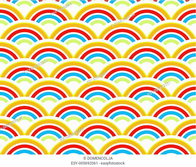 Rainbows seamless pattern