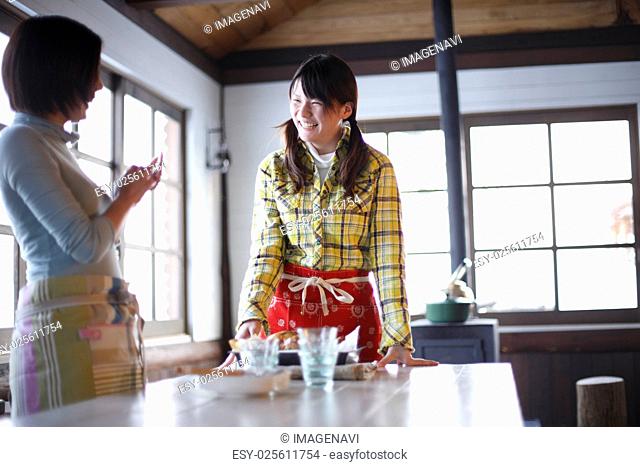 Women preparing meal