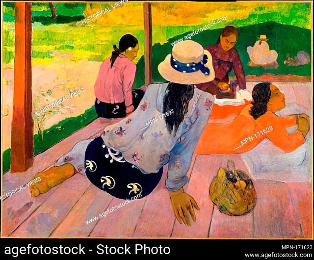 The Siesta. Artist: Paul Gauguin (French, Paris 1848-1903 Atuona, Hiva Oa, Marquesas Islands); Date: ca. 1892-94; Medium: Oil on canvas; Dimensions: 35 x 45 3/4...