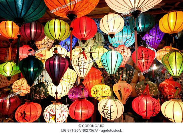 Traditional chinese colorful lanterns for sale. Hoi An. Vietnam
