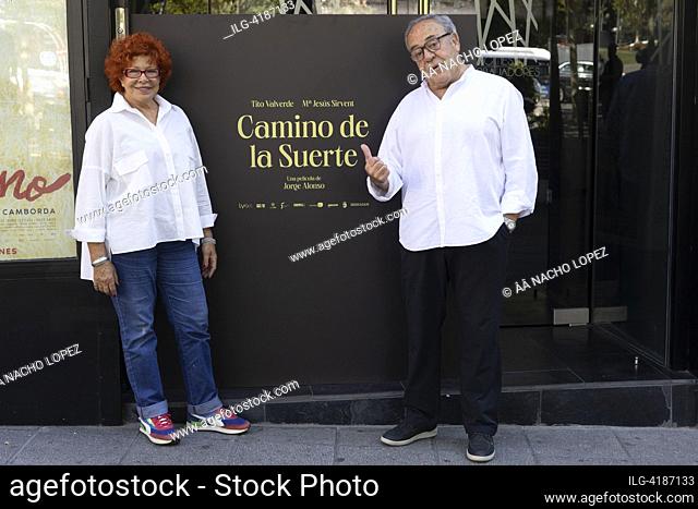 Maria Jesus Sirvent and Tito Valverde attended Camino de la Suerte Photocall at on October 10, 2023 in Madrid, Spain