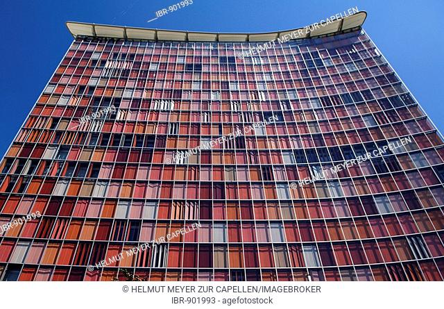 Facade of the multistory building of the GSW, Berlin, Germany, Europe