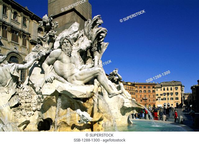 Fountain of the Four RiversPiazza NavonaRomeItaly