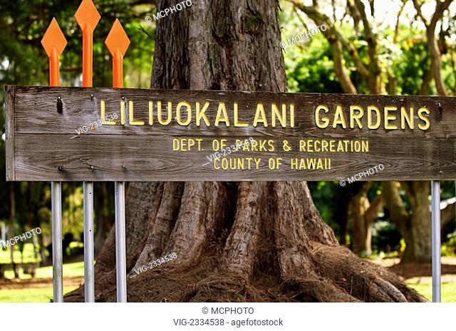 Liliuokalani Gardens, Hilo, Big Island Hawaii. - 01/01/2010