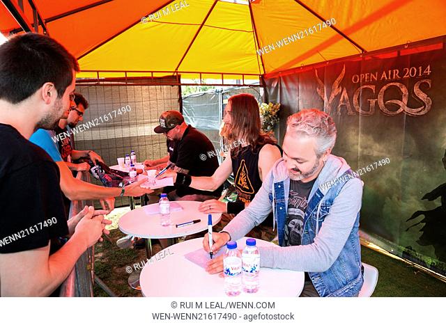 Soilwork autograph session - 2014 Festival Vagos Open Air - Day 1 Featuring: Bjorn Strid, Sylvain Coudret, David Andersson, Ola Flink Where: Vagos