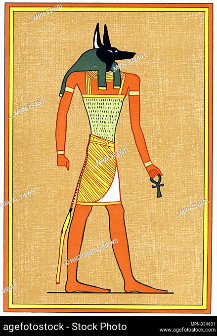 Anubis was the ancient Egyptian god of the dead and the deity associated with mummification. In art, he was depicted with the head of a jackal