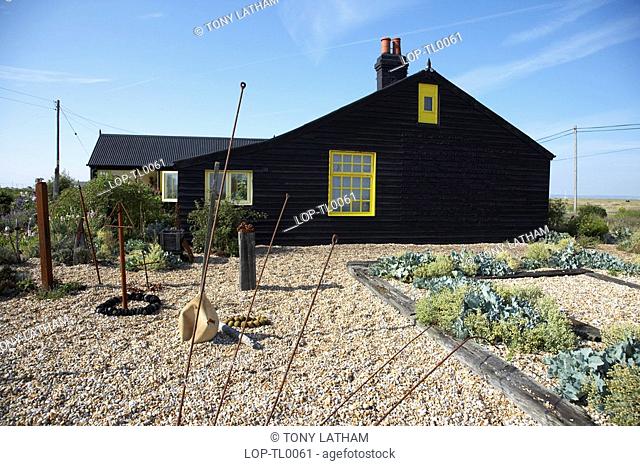 A view toward Prospect House on Dungeness Beach. Famously owned by the film-maker Derek Jarman, the garden featured in his 1989 film War Requiem