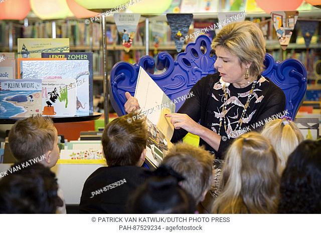 Princess Laurentien of The Netherlands during the national reading breakfast at the new library in Almere-Stad, The Netherlands, 25 January 2017