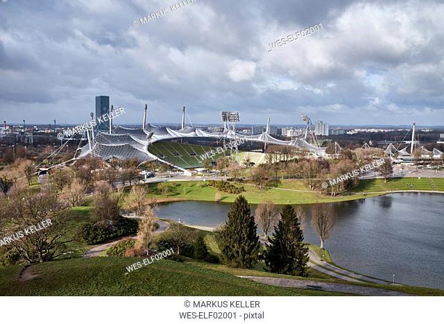 Germany, Munich, Olympic Park with Olympic Stadium