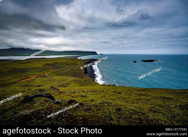 Coast, landscape, view sea, Reynisfjara, beach, Vik, Iceland