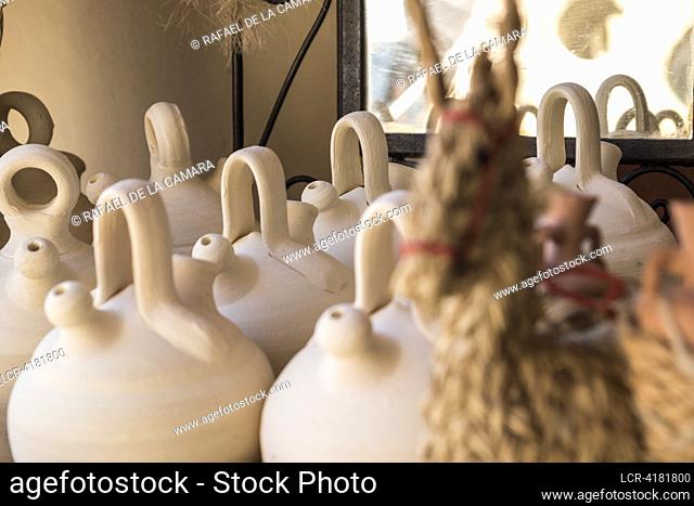 """ TYPICAL CLAY JARS AT CORREDERA SQUARE WALK OF CORDOBA"", CORDOBA CITY SOME PLACES AND PEOPLE SPAIN