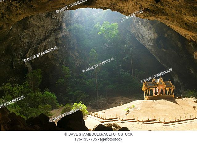 the surreal Phraya Nakhon Cave and throne pavilion in Khao Sam Roi Yot National Park in Thailand