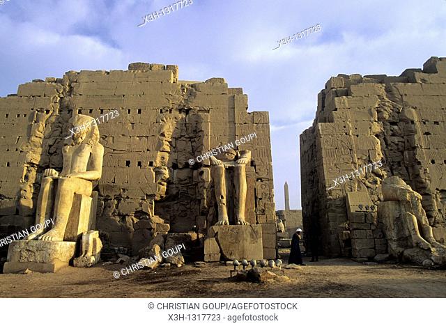 eighth pylon, Precinct of Amun-Re, Karnak, Luxor, Thebes, Egypt, Africa