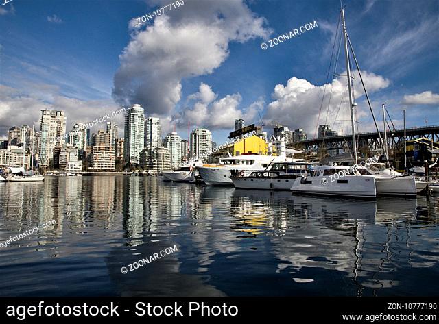 Vancouver Skyline Canada dwntown west end Granville Island